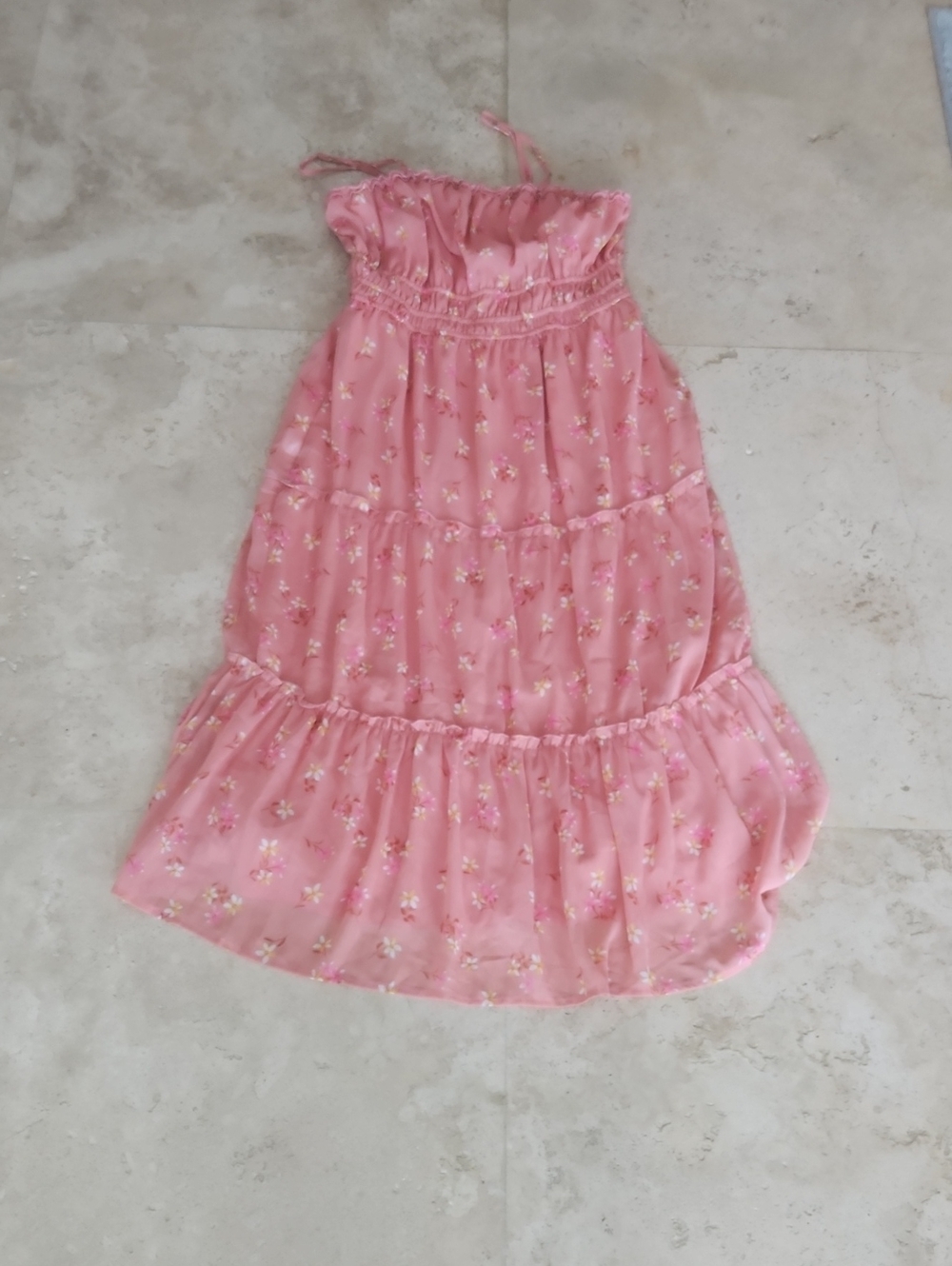Hippie Rose Pink Floral Tiered Sundress